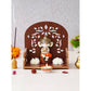 eCraftIndia Brown Design Wooden Temple | Swadesiicart
