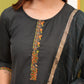 Vishudh Green Embroidered Thread Work Kurta with Palazzo & Dupatta - Swadesiicart