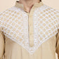 HOUSE OF KARI Ethnic Motifs Yoke Design Mandarin Collar Chikankari Pure Cotton Kurta | Swadesiicart
