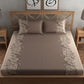 CHHAVI INDIA Brown Ethnic Motifs Cotton 210 TC King Bedsheet with 2 Pillow Covers - Swadesiicart