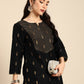 Anouk Ethnic Motifs Kantha Work Dobby Kurta - Swadesiicart