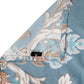 Arrabi Beige & Blue Floral 300 TC Super King Bedsheet With 2 Pillow Covers