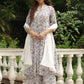 Janasya White Georgette Floral Kurta,Bottom & Dupatta | Swadesiicart