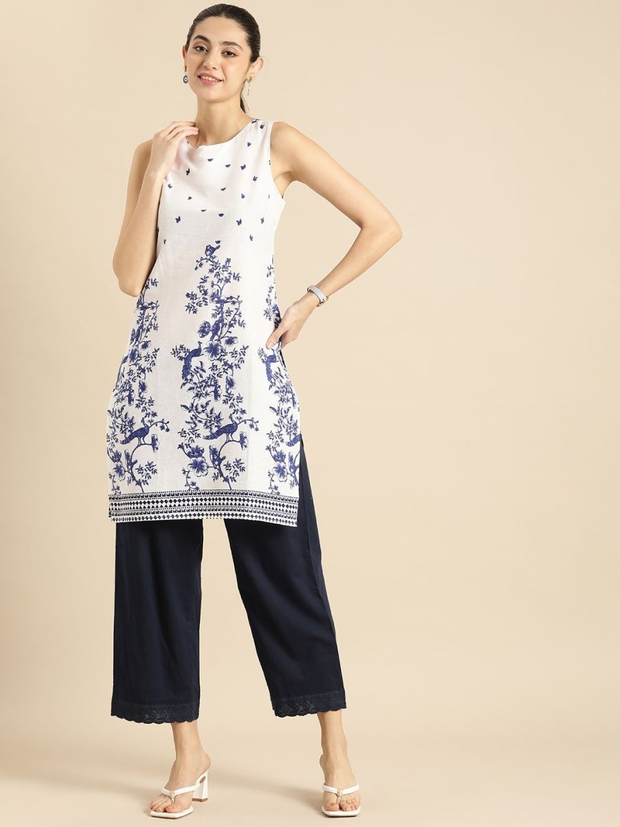 Anouk Floral Printed Pure Cotton Kurta - Swadesiicart