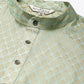 Sojanya Plus Men Green Jacquard Self Design Kurta with Pyjamas | Swadesiicart