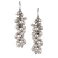 Shoshaa Silver-Toned & White Contemporary Hoop Earrings | Swadesiicart