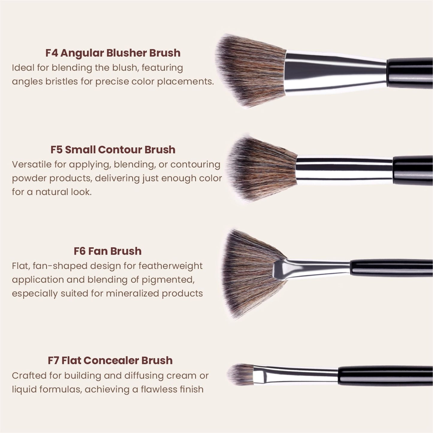Matt Look Brush Chemistry Master Pro Artistry - Set of 12 - Swadesiicart