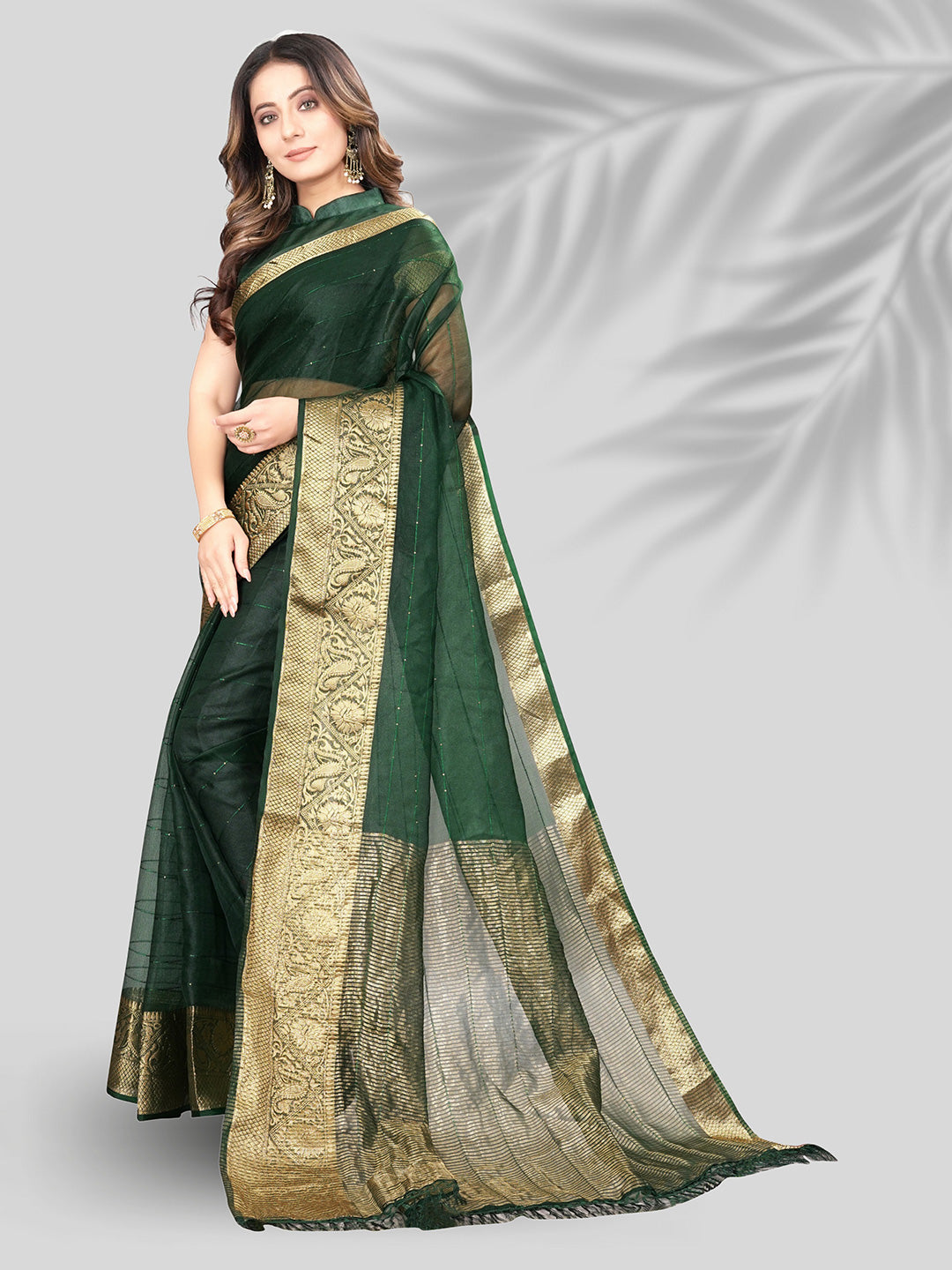 Kalini Woven Design Zari Organza Banarasi Saree | Swadesiicart