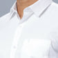 Ramraj Cotton Mens Half Sleeve Formal Poly Cotton White Shirt | Swadesiicart