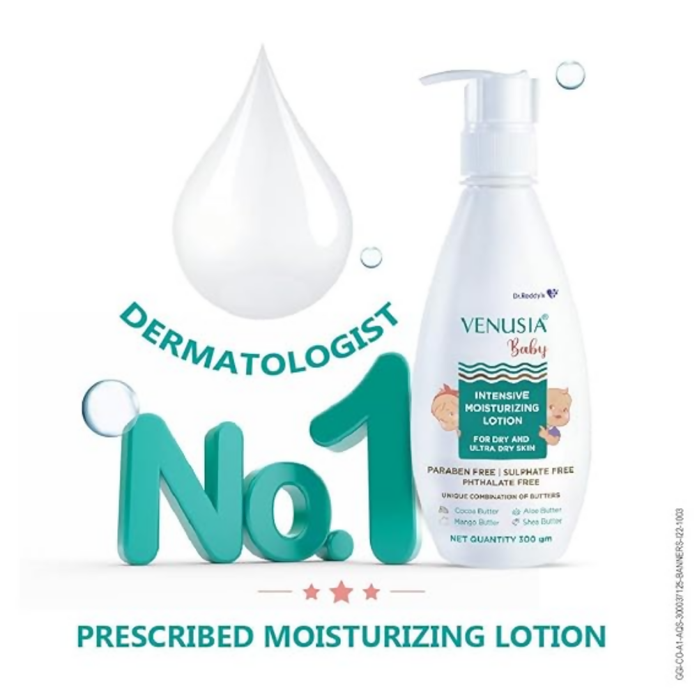 Dr. Reddy's Venusia Baby Intensive Moisturizing Lotion | For Dry & Ultra Dry Skin | Paraben, Sulphate & Phthalate-Free - Swadesiicart