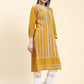 HOUSE OF KARI Ethnic Motifs Embroidered Chikankari Cotton Kurta | Swadesiicart