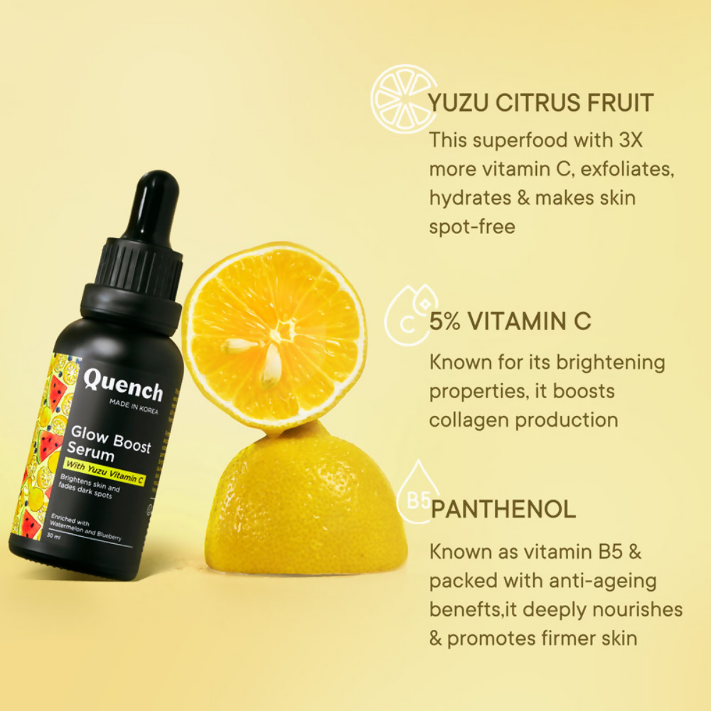 Quench 5% Ethyl Ascorbic Acid Vitamin C Glow Boost Serum | Swadesiicart