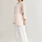 Joban Fashion Womens Cotton ChikanKari Off White Cord set - Swadesiicart