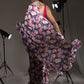 Tikhi Imli Floral Printed Satin Saree | Swadesiicart