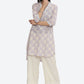 Biba V-Neck Ethnic Motifs Printed Pure Cotton Kurta - Swadesiicart