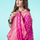 Kalini Floral Woven Design Zari Art Silk Banarasi Saree | Swadesiicart