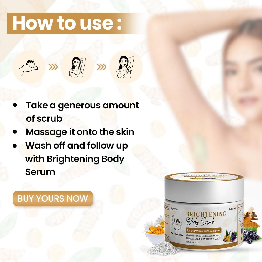 The Natural Wash Brightening Body Scrub - Swadesiicart