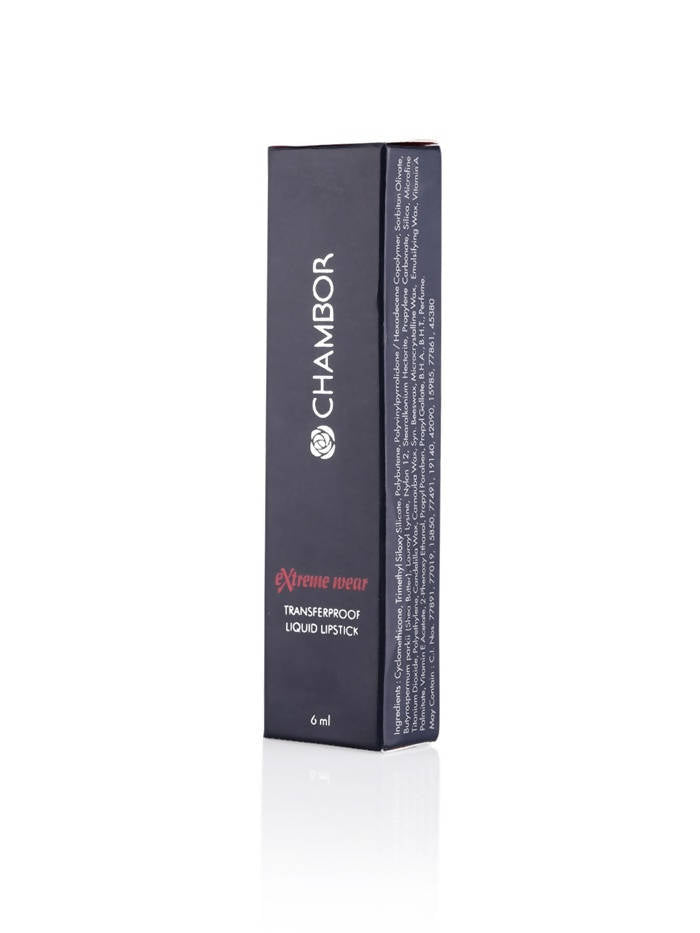 Chambor Fiery Red Extreme Wear Transferproof Liquid Lipstick - Swadesiicart