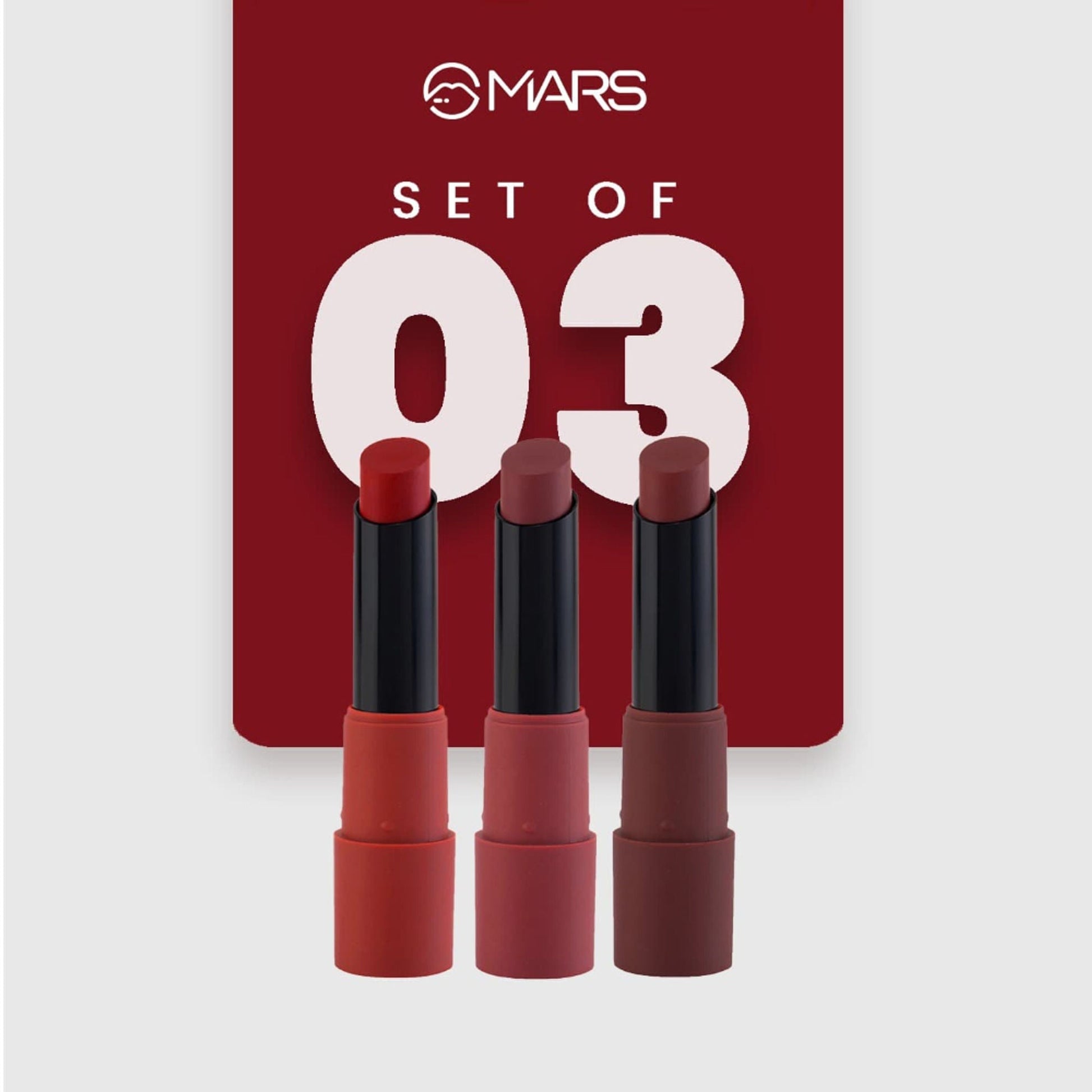 MARS Cosmetics Matte Lipsticks Box - 01 Reds and Maroons - Swadesiicart