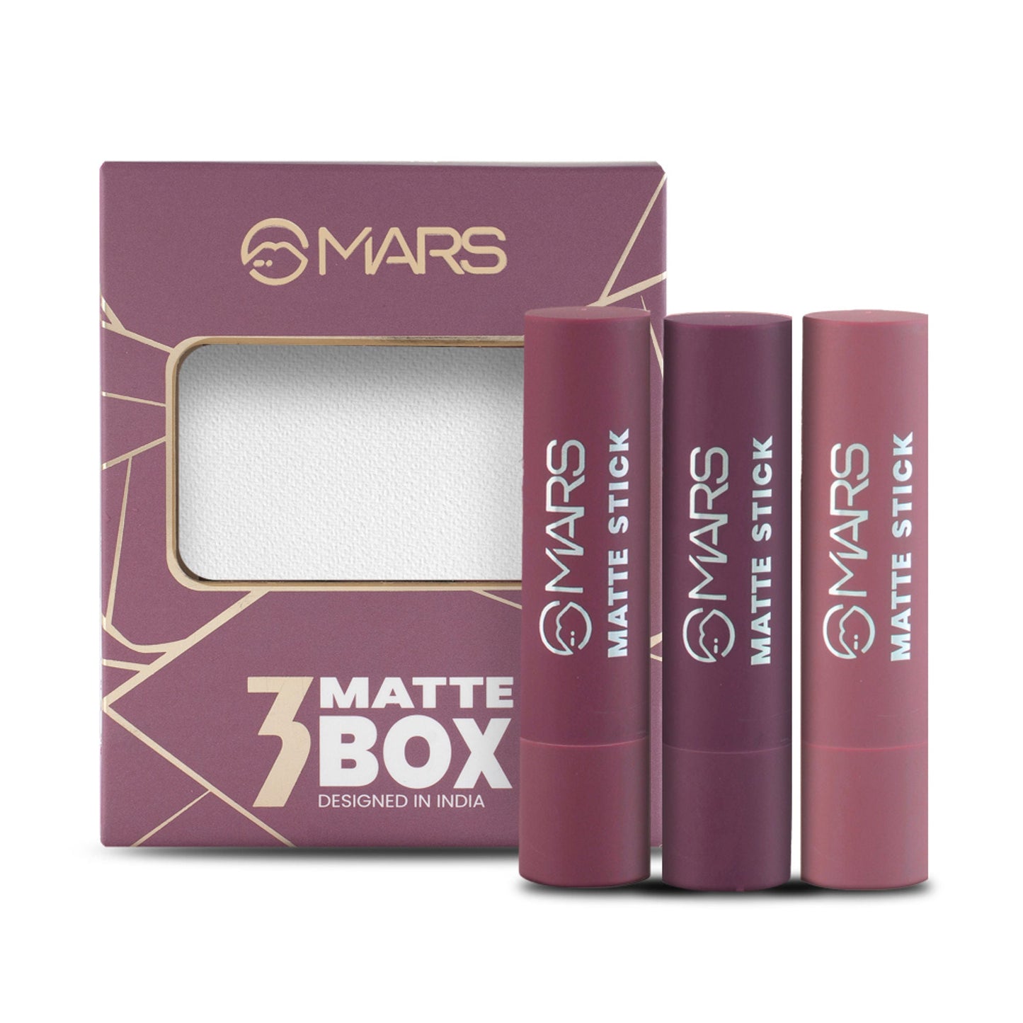 MARS Cosmetics Matte Lipsticks Box - 03 Plums - Swadesiicart