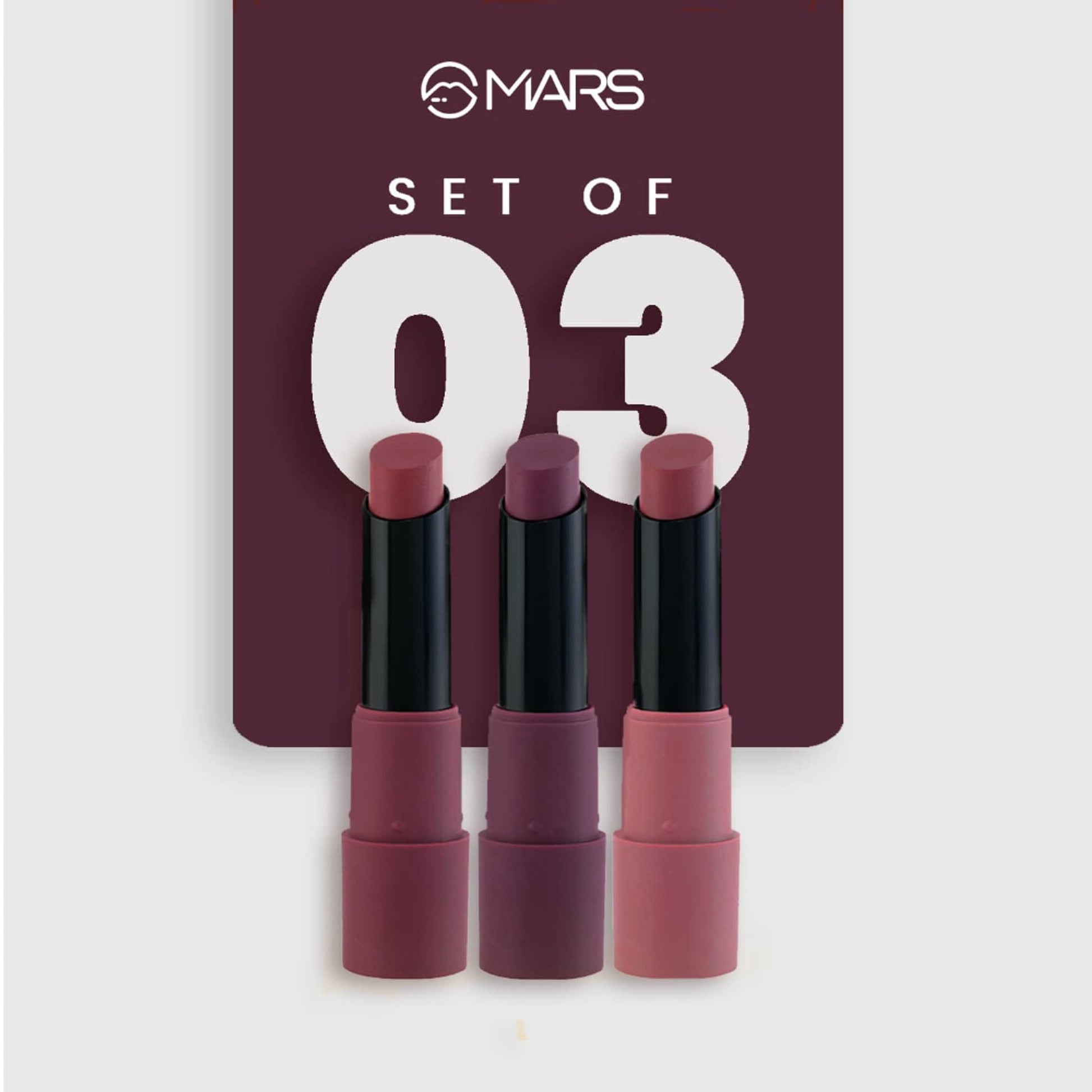 MARS Cosmetics Matte Lipsticks Box - 03 Plums - Swadesiicart