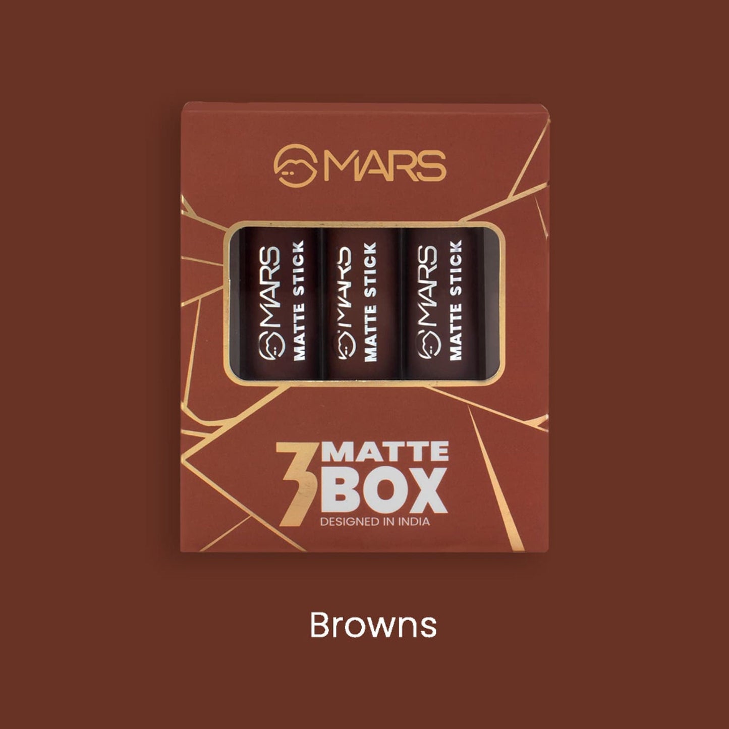 MARS Cosmetics Matte Lipsticks Box - 04 Browns - Swadesiicart