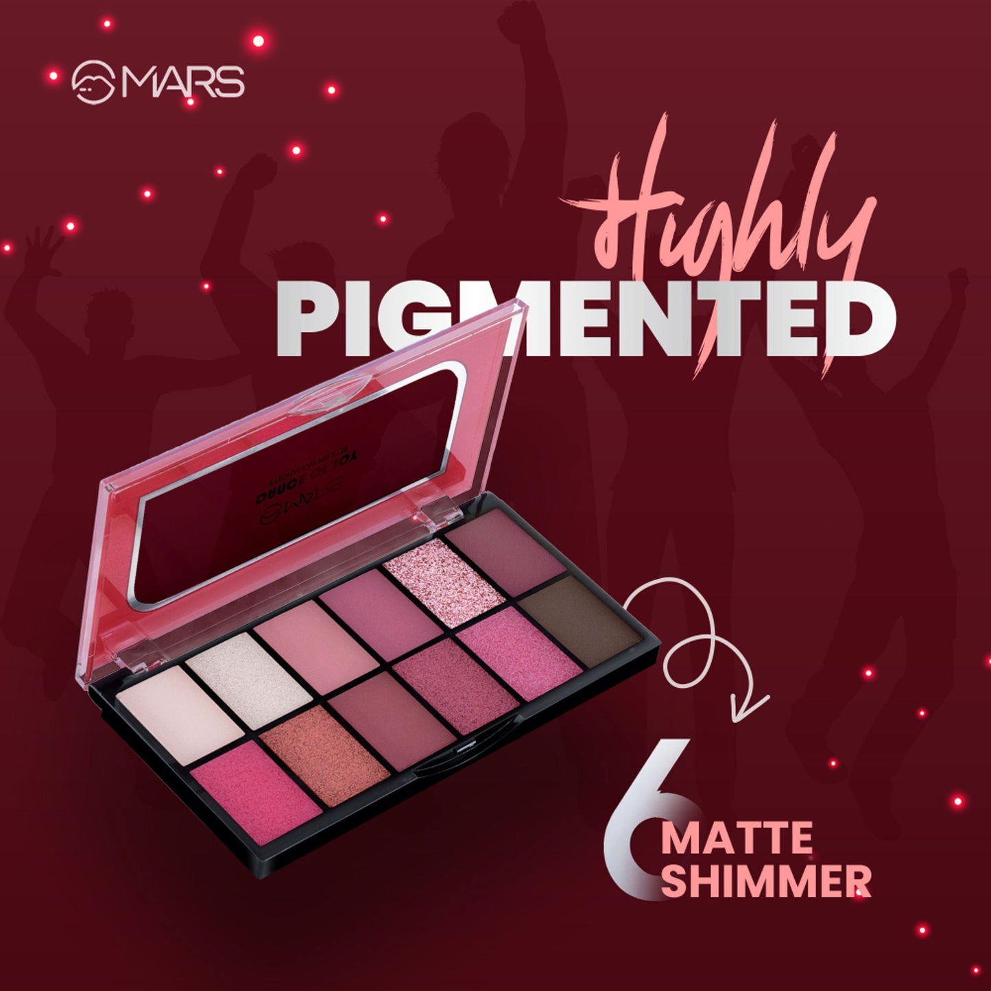 MARS Cosmetics Dance Of Joy Eyeshadow Palette - Shade 02 - Swadesiicart