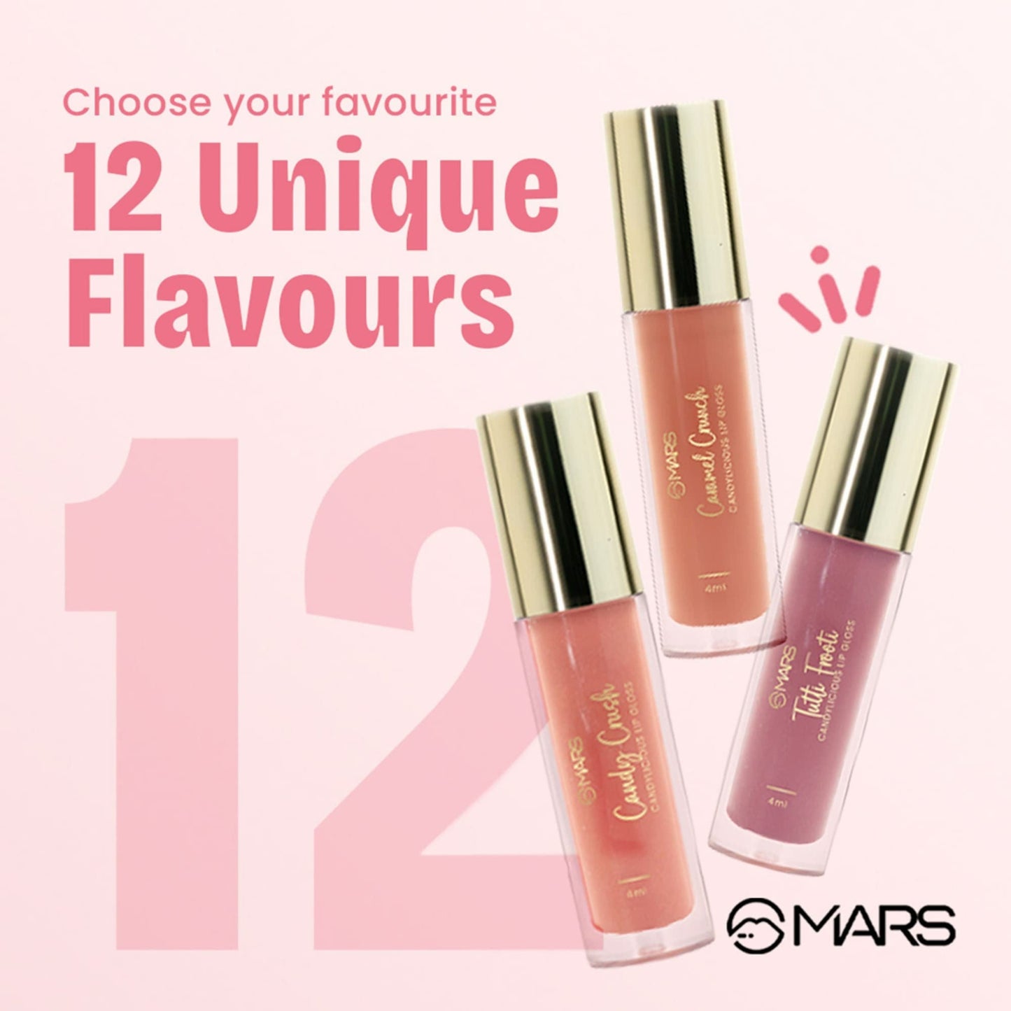 MARS Cosmetics Candylicious Colored Lip Gloss - Tutti Frooti - Swadesiicart