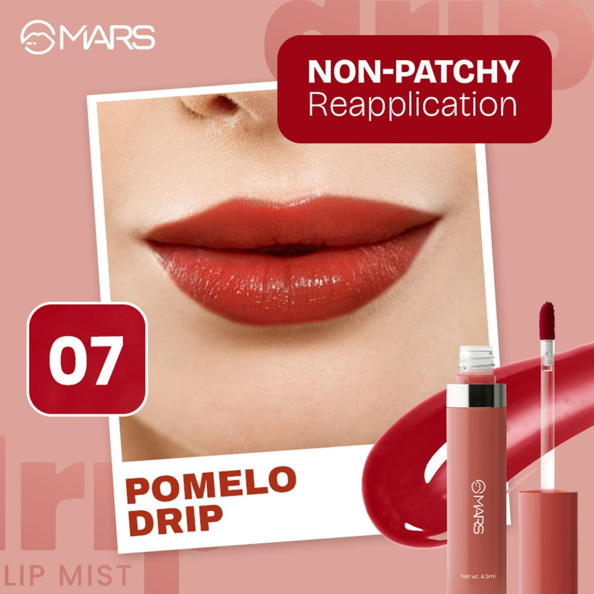 MARS Cosmetics Drip Lip Mist - 07 Pomelo Drip - Swadesiicart