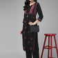 ADA Ethnic Motifs Embroidered Round Neck Chikankari Cotton Kurta | Swadesiicart