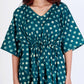 Breathables Green Polka Cotton Kaftan Co-Ord Set