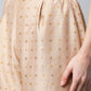 Ahalyaa Womens Beige Chanderi Kurta Palazzo Set with Dupatta | Swadesiicart
