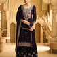 Anaita Dark Wine Embroidered with beads Velvet Stitched Plazo Suit
