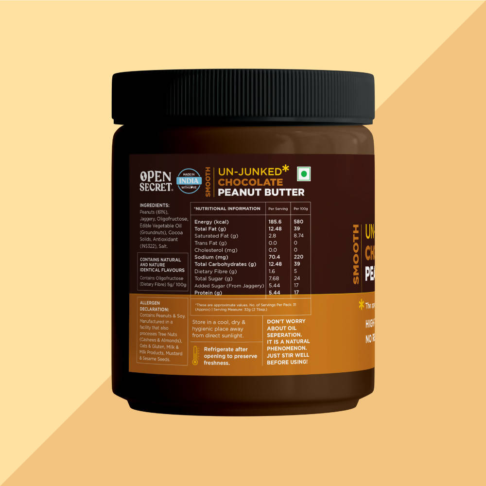Open Secret Un-Junked Chocolate Peanut Butter - Swadesiicart