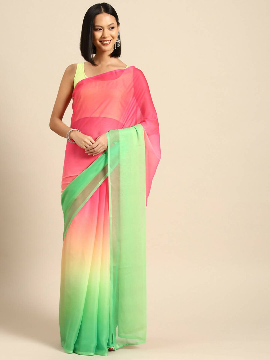 Ahalyaa Women's Traditional wear Saree - Pink | Swadesiicart