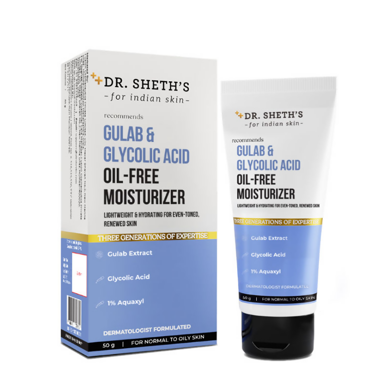 Dr. Sheth's Gulab & Glycolic Acid Oil-Free Moisturizer - Swadesiicart