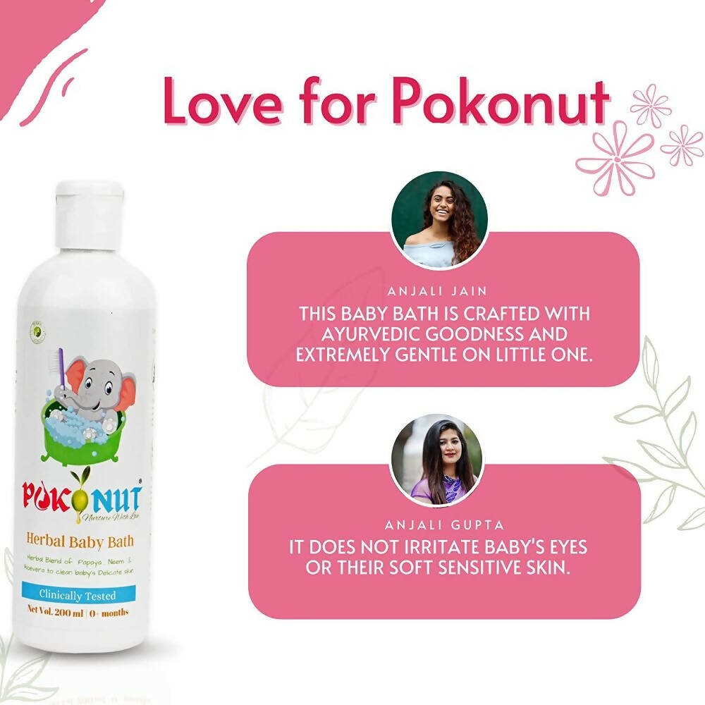 Pokonut Herbal Baby Body Bath - Swadesiicart