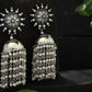 Mominos Fashion Johar Kamal Silver-Plated Earrings With Pearls Jhumkas - Swadesiicart