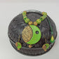 Terracotta Boho Style Mini Necklace Set With Hangings-Green And Gold