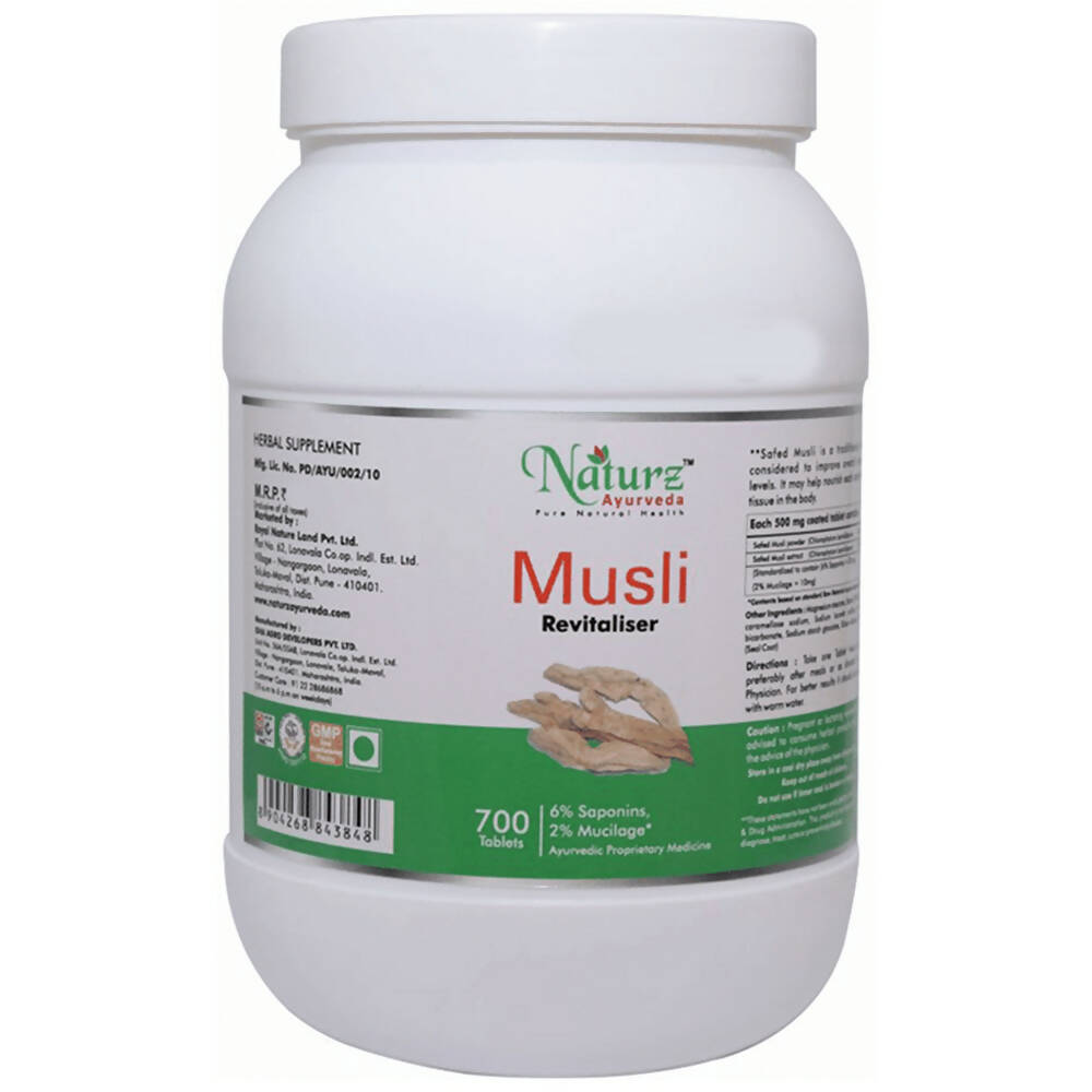 Naturz Ayurveda Musli Revitaliser Tablets | Swadesiicart
