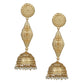 Joban Fashion Women Matte Gold Brass Jhumka | Swadesiicart