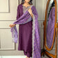 Partywear Designer Viscose Silk Wine Stitched Suit With Dupatta - Tanisha | Swadesiicart