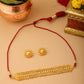 Ruby Raang Golden Choker with Round Studs | Swadesiicart