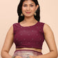 Astita Banarasi Silk Purple Saree | Swadesiicart