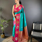 Joban Fashion Pink Butti Banarasi Silk Sarees | Swadesiicart