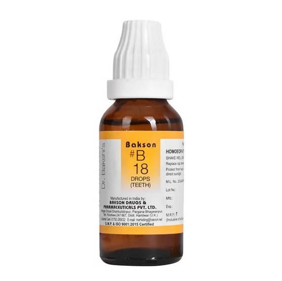 Bakson's Homeopathy B18 Drops (Teeth) | Swadesiicart