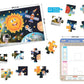 Braintastic Educational Game/Toys: Shapes, Pattern & Colors Reusable Activity Sheet for Kids (3-6 Years) with Free Puzzle