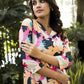 Casual Fashionable Multi Muslin Cotton co-ord set - Manya - Swadesiicart