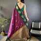 Joban Fashion Blue Butti Banarasi Silk Sarees | Swadesiicart
