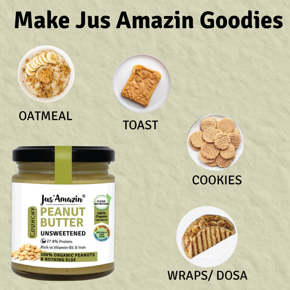 Jus Amazin Peanut Butter - Unsweetened - Swadesiicart